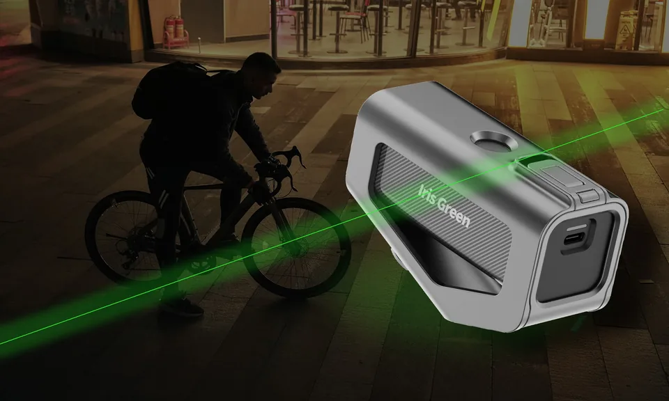 IRISGreen projection system in a night cycling scene